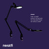 Adjustable Replacement Clamp for LED Desk Lamps & Magnifying Lamps – Black