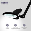 5" Wide Lens Bifocals 1,200 Lumens Super LED Magnifying Lamp - Black