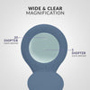 5" Wide Lens Bifocals 1,200 Lumens Super LED Magnifying Lamp - Gray