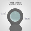 5" Wide Lens Bifocals 1,200 Lumens Super LED Magnifying Lamp - Silver