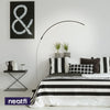 70" Contemporary Crescent Floor Lamp with 3 Way Dimmable LED Light
