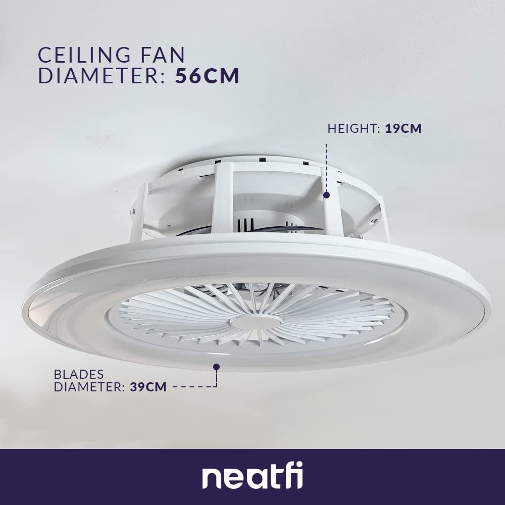 50CM Ceiling Fan with RGB Light (White)