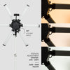 Six Arms LED Fill Light with Adjustable Tripod & Flexible Phone Holder (Black)