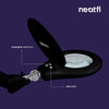 6" Wide Lens Elite HD XL Bifocals Magnifying Lamp  - Black