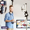 Six Arms LED Fill Light with Adjustable Tripod & Flexible Phone Holder (Black)