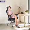Apollo Office Chair, 4D Armrests, 2D Headrest, Adjustable Lumbar Support and Seat Sliding, High Back Mesh Chair, Nylon Back Frame with Cloth Hanger (Black)