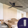 60-inch Reversible Low Height Ceiling Fan with Remote Control, 6 Speed, Flush Mount - Brown