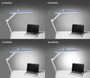 23” Wide Shade XL LED Desk Lamp with Clamp – 2,200 Lumens, Dimmable, Adjustable for Home, Office, Crafts, Nails & Hobbies – White
