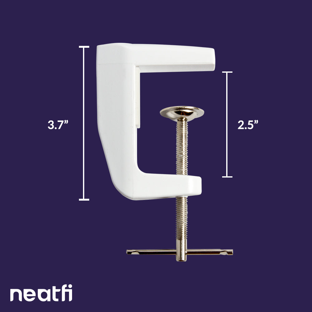 Adjustable Replacement Clamp for LED Desk Lamps & Magnifying Lamps – White