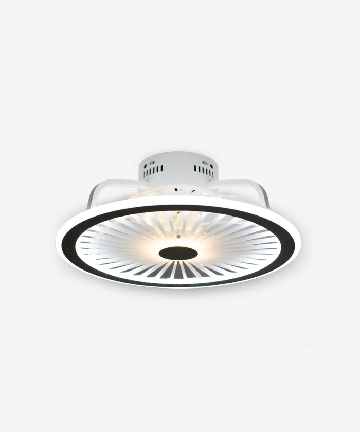 47-cm Bladeless Ceiling Fan with LED Light - White