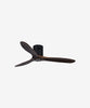 60-inch Reversible Low Height Ceiling Fan with Remote Control, 6 Speed, Flush Mount - Brown