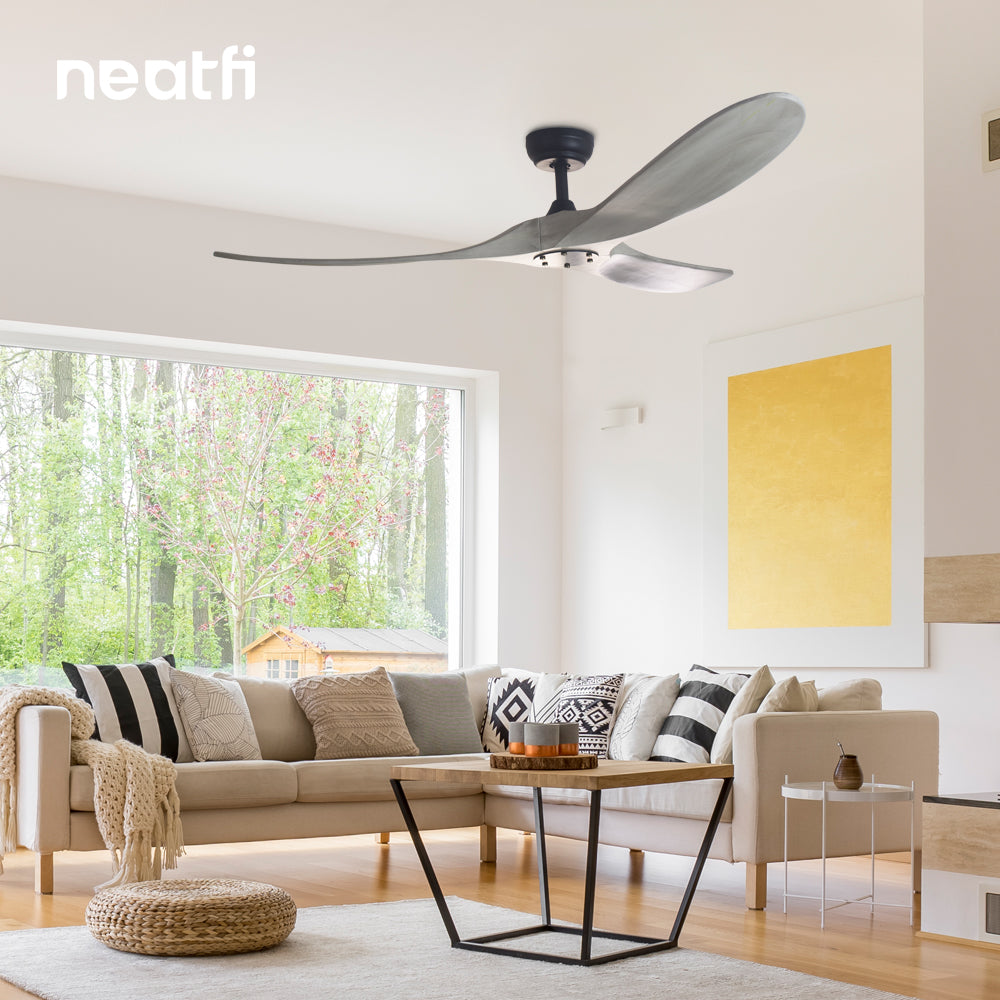 152CM DC Motor Reversible Ceiling Fan - Gray