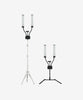 Double Arms LED Fill Light with Flexible Phone Holder (Black)