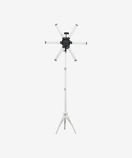 Six Arms LED Fill Light with Adjustable Tripod & Flexible Phone Holder (Black)