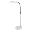 Bifocals Height Adjustable Gooseneck Super LED Magnifying Floor Lamp - White