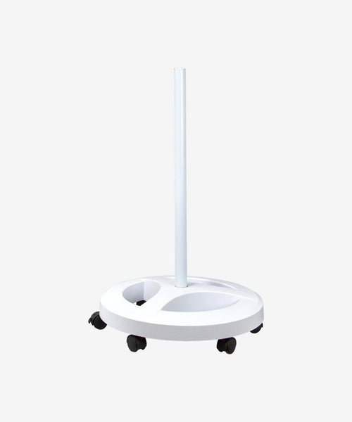 6 Wheels Rolling Base Floor Stand for LED Desk Lamps & Magnifying Lamps – White