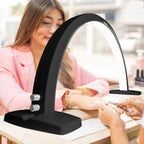 LED Half Moon Light – 1600 Lumens, 3 Color Modes, Dimmable Task Light for Nail Techs & Estheticians