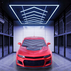 6-Arrow Shape Ultra-Bright LED Ceiling Light – 42,2400 Lumens for Warehouses & Gyms, Blue