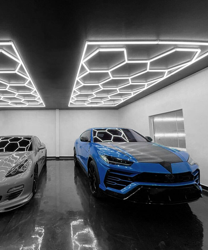 15 Hexagonal Grids Car Garage Light -  Cool White