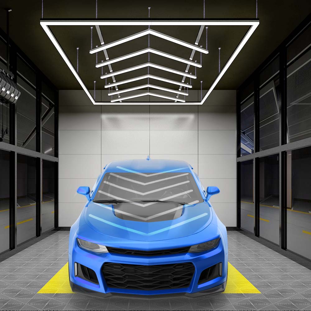 6-Arrow Ultra-Bright 35,200 Lumens LED Ceiling Light with Hanging Kit for Shops & Gyms, Cool White