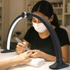 3,360 Lumens LED Half Moon Lamp for Nail Techs – 3 CCT Color Modes, Touch & Knob Control, LCD Display - Black