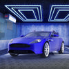3 Rectangular Ceiling LED Car Garage Light - Blue