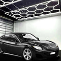 15 Hex Grids LED Ceiling Light with Hanging Kit – 69,600 Lumens for Auto Shops, Salons & Gyms, Cool White