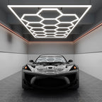 15 Hex Grid LED Car Garage Light – 60,720 Lumens, Adjustable Color Modes, Auto Shops & Gyms