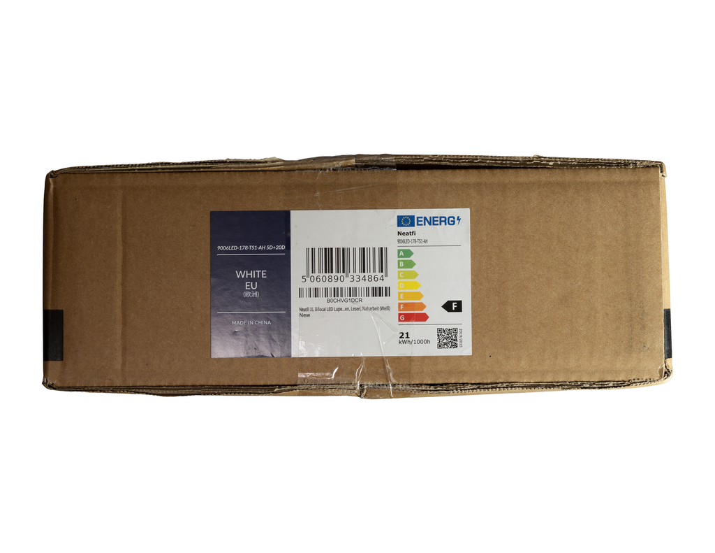 7” Wide Acrylic Lens LED Magnifying Lamp with Base – 1600 Lumens, Dimmable for Close Works, White