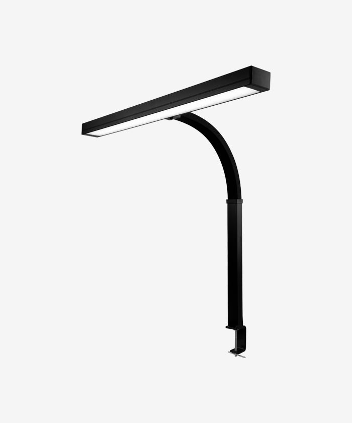 28" Wide Shade Monitor Light 3,000 Lumens LED Task Lamp with Clamp - Black
