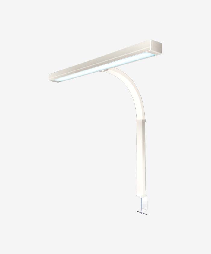 3000 Lumens Desk Lamp with Clamp – 31.5” Wide Shade, 5 Light Modes, Dimmable Monitor Light, White