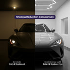 3 Hexagon 9,000 Lumens LED Ceiling Light – IP54 Rated Shop Lighting for Car Detailing, Cool White