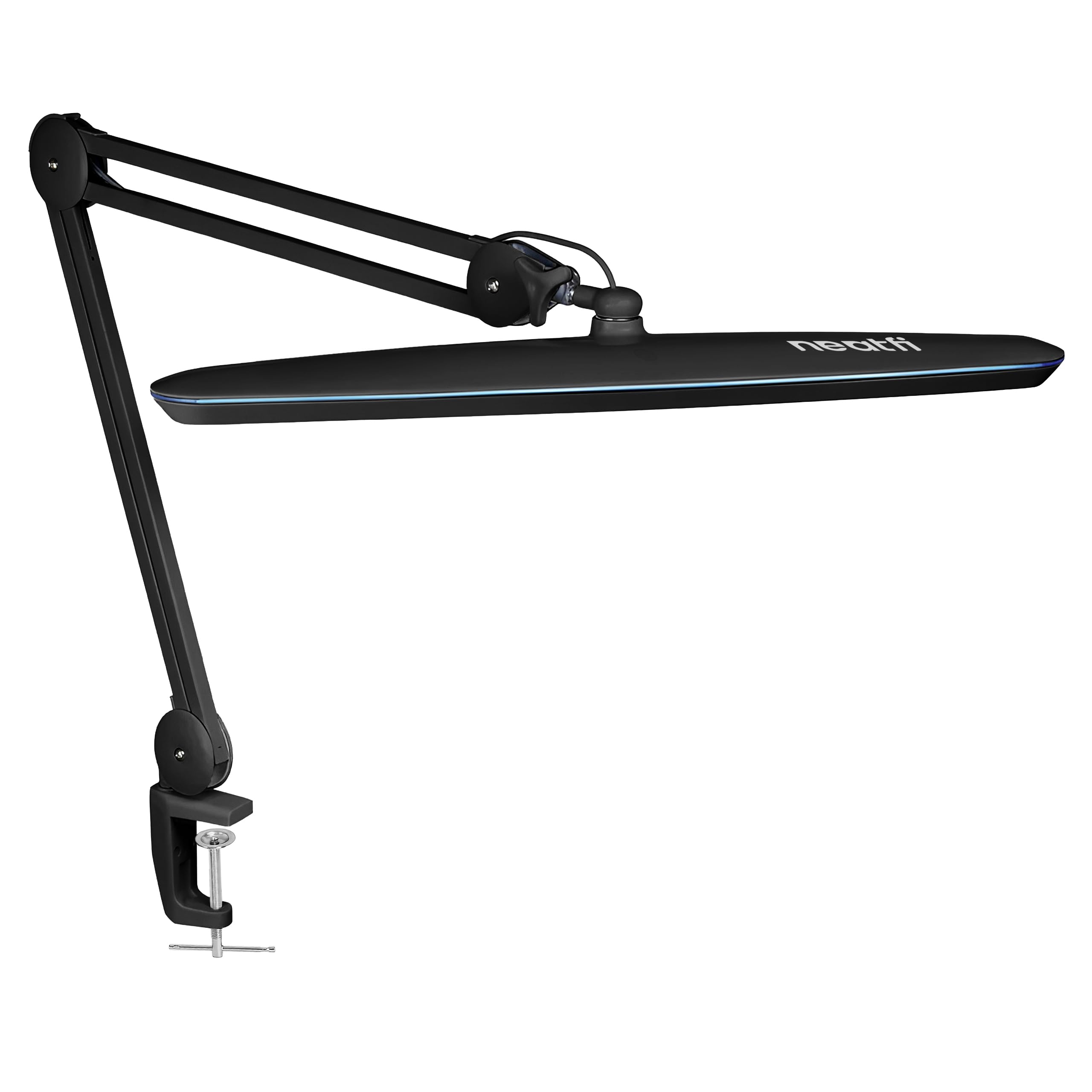 Pro Series XL LED Modern Desk Lamp, 23" Wide, 2200 Lumens, CRI 95, Dimmable, Black