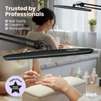 Pro Series XL LED Modern Desk Lamp, 23" Wide, 2200 Lumens, CRI 95, Dimmable, Black