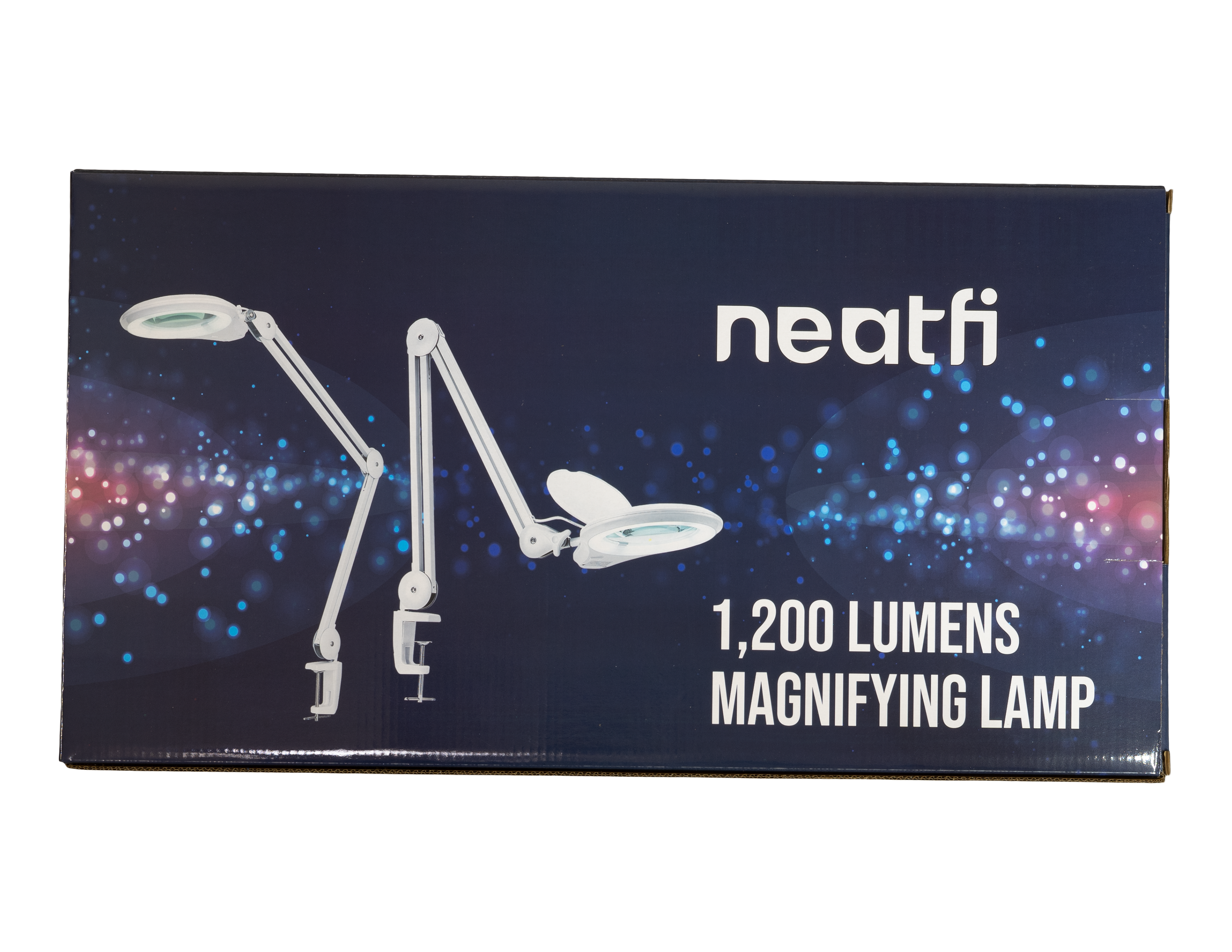 5" Wide Bifocals Lens – 1200 Lumens LED Magnifying Lamp for Crafts & Detail Works, Clamp Mount, White