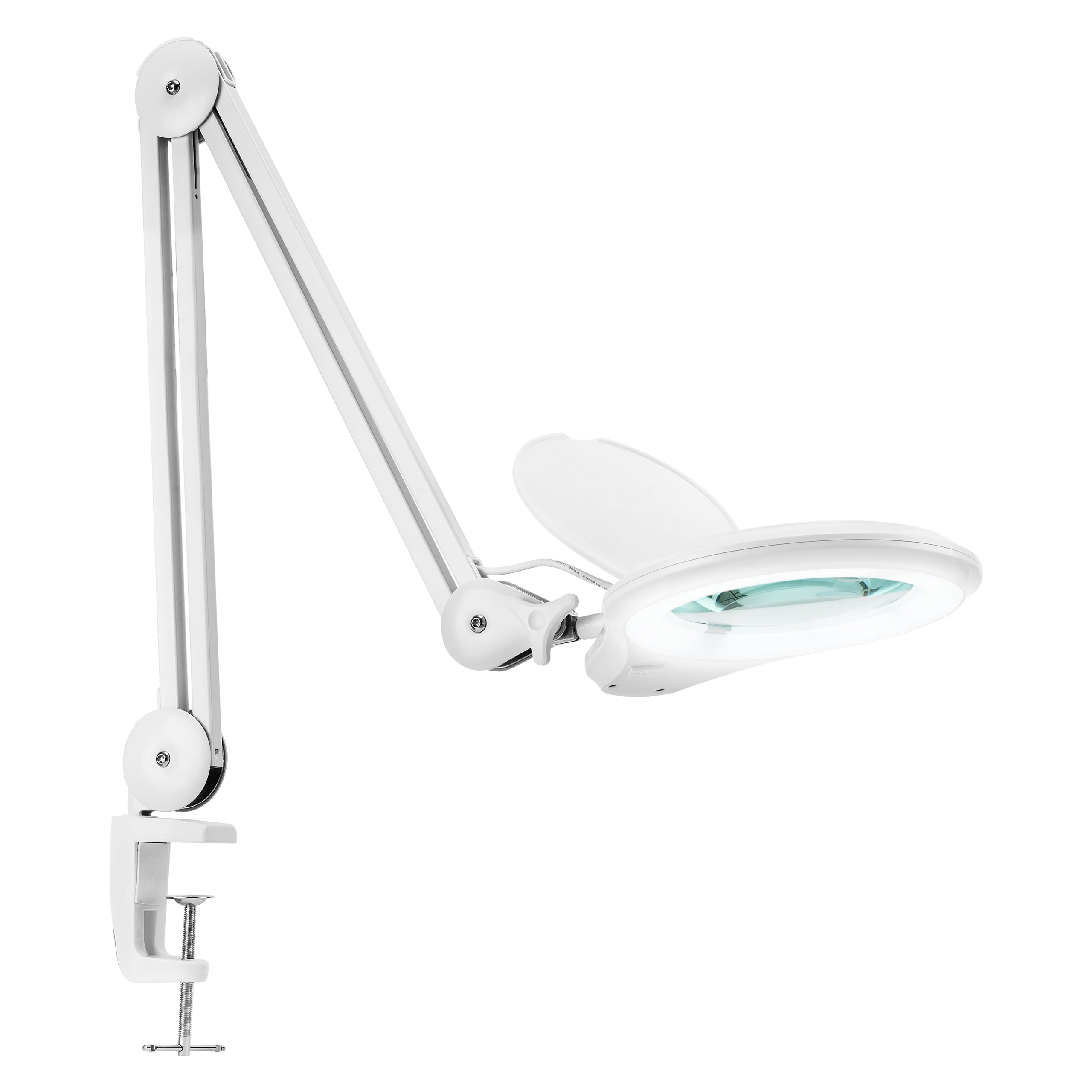 Neatfi Pro Series Bifocal LED Magnifying Lamp with Clamp – 8D/20D Magnification, CRI 95, 5-Inch Glass Lens, White
