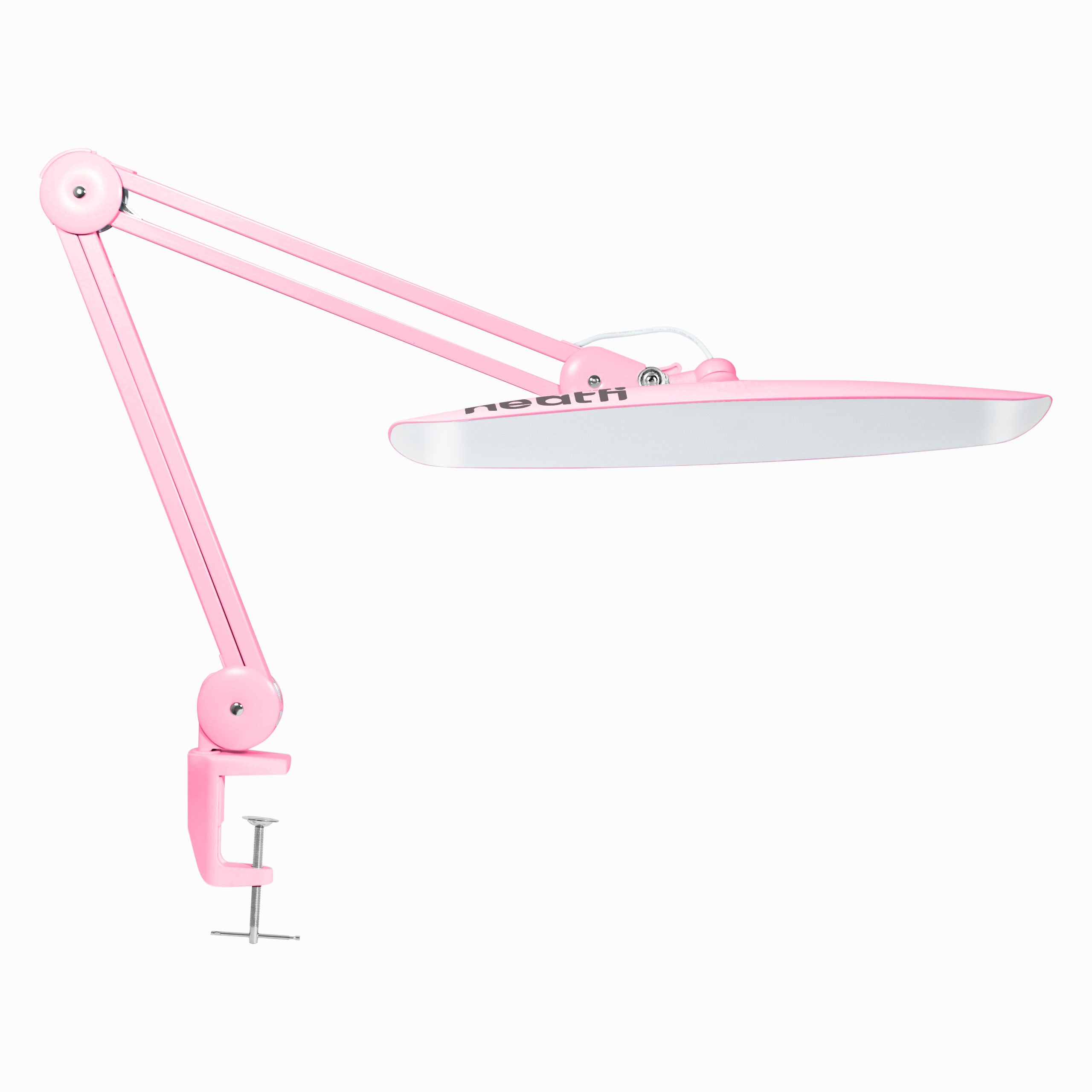 20” Wide Head LED Desk Lamp with Clamp – 2200 Lumens Task Light for Home Office & Crafts, Pink