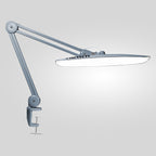 20” Wide Head LED Desk Lamp with Clamp – 2200 Lumens Task Light for Home Office & Crafts, Gray
