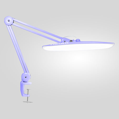 20” Wide Head LED Desk Lamp with Clamp – 2200 Lumens Task Light for Home Office & Crafts, Lavender