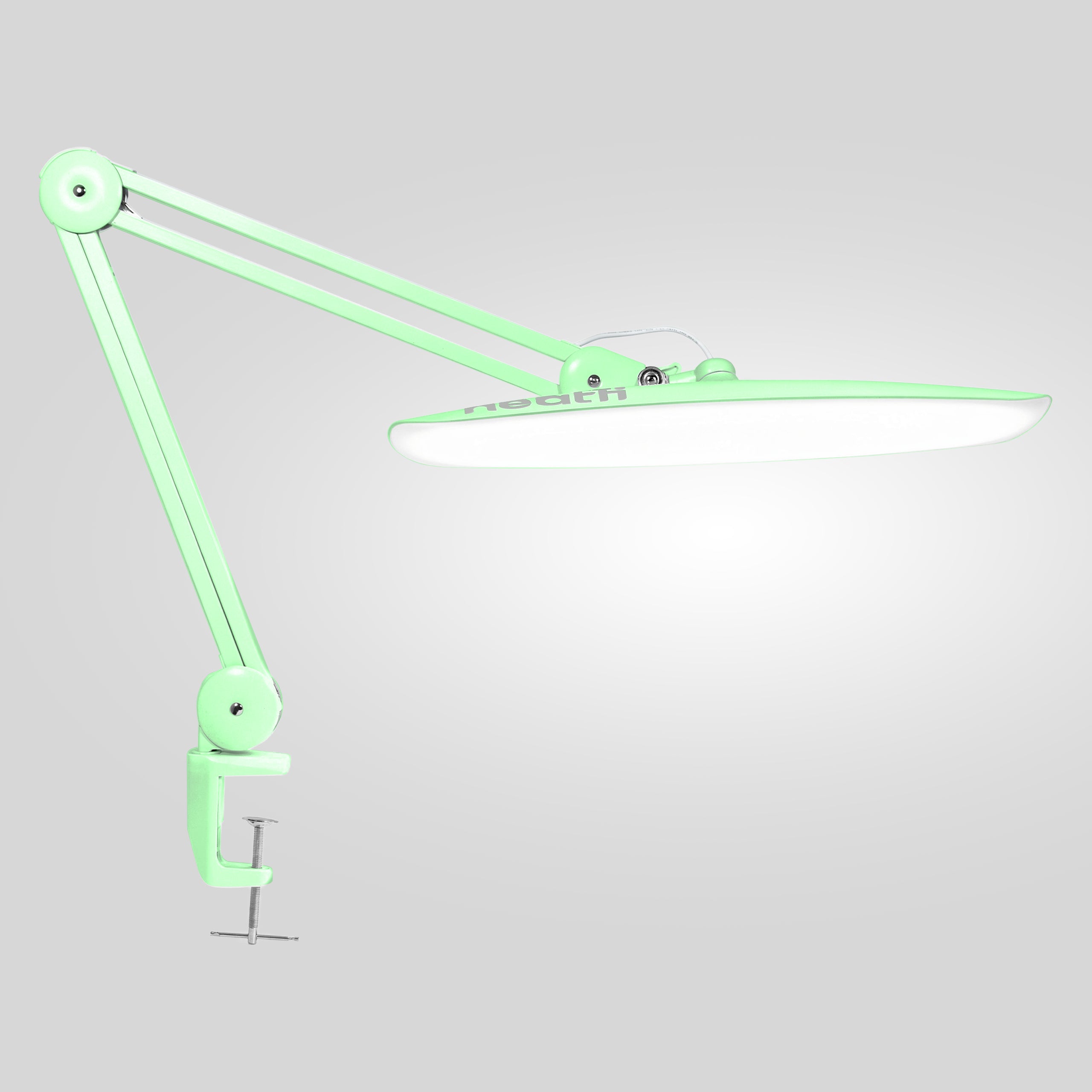 20” Wide Head LED Desk Lamp with Clamp – 2200 Lumens Task Light for Home Office & Crafts, Midnight Green
