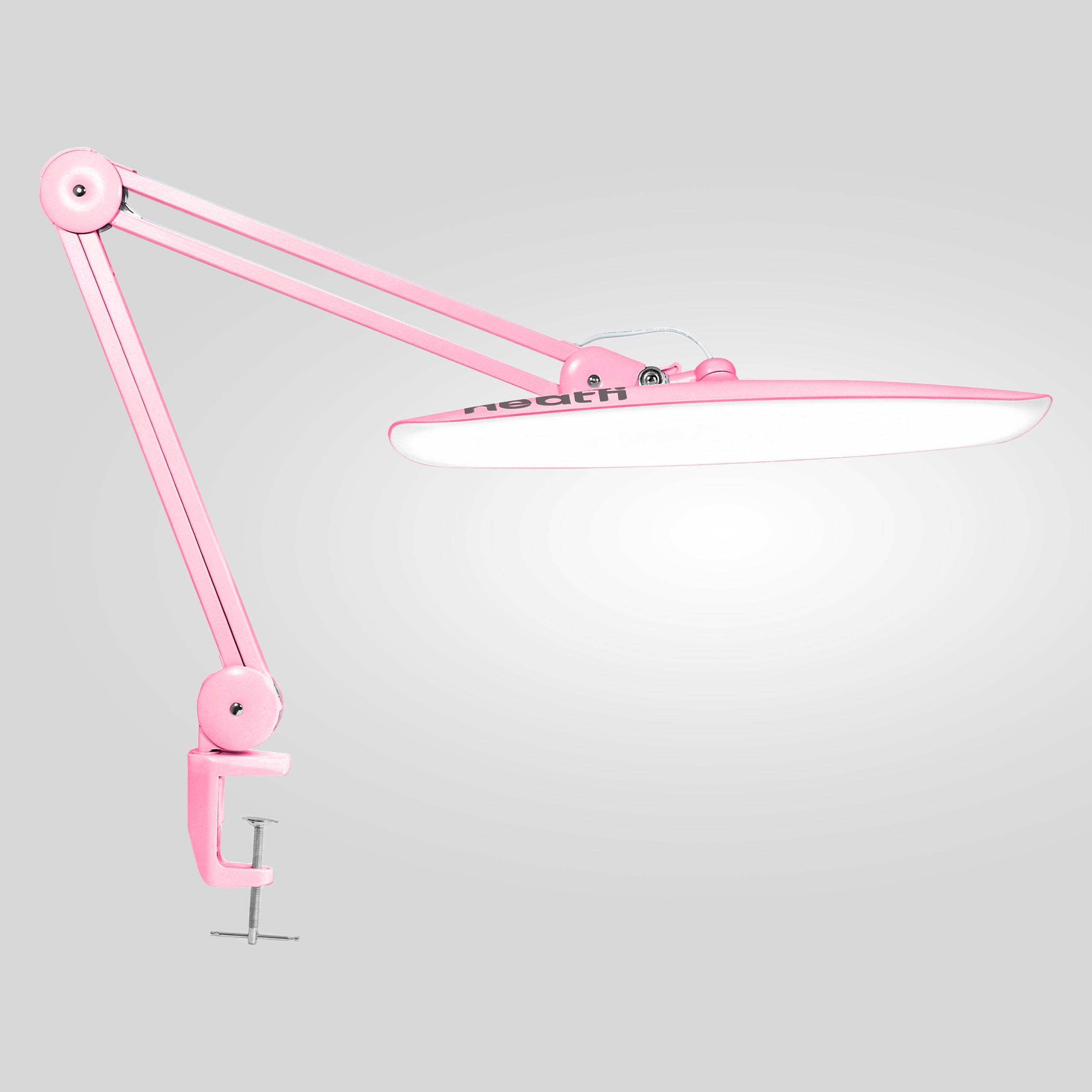 20” Wide Head LED Desk Lamp with Clamp – 2200 Lumens Task Light for Home Office & Crafts, Pink