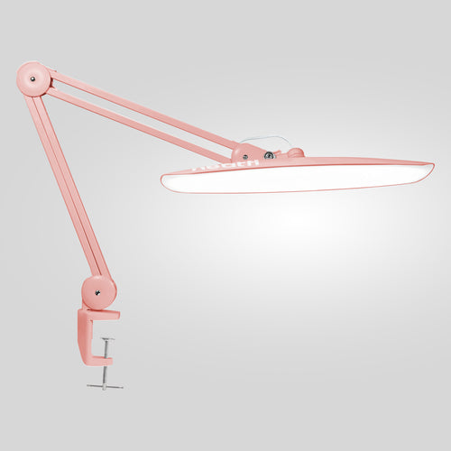20” Wide Head LED Desk Lamp with Clamp – 2200 Lumens Task Light for Home Office & Crafts, Rose Gold