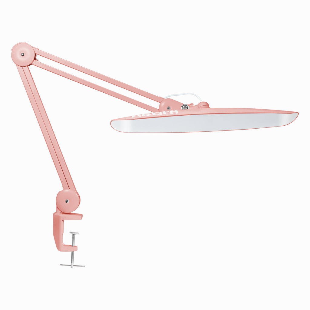 20” Wide Head LED Desk Lamp with Clamp – 2200 Lumens Task Light for Home Office & Crafts, Rose Gold