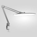Lampe de bureau LED à tête large de 20 po avec pince – Lampe de travail de 2200 lumens pour bureau à domicile et artisanat, Argent