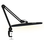 2200 Lumens LED Desk Lamp with Clamp – 23" Wide, 3 Light Modes for Workbench & Home Office, Silver