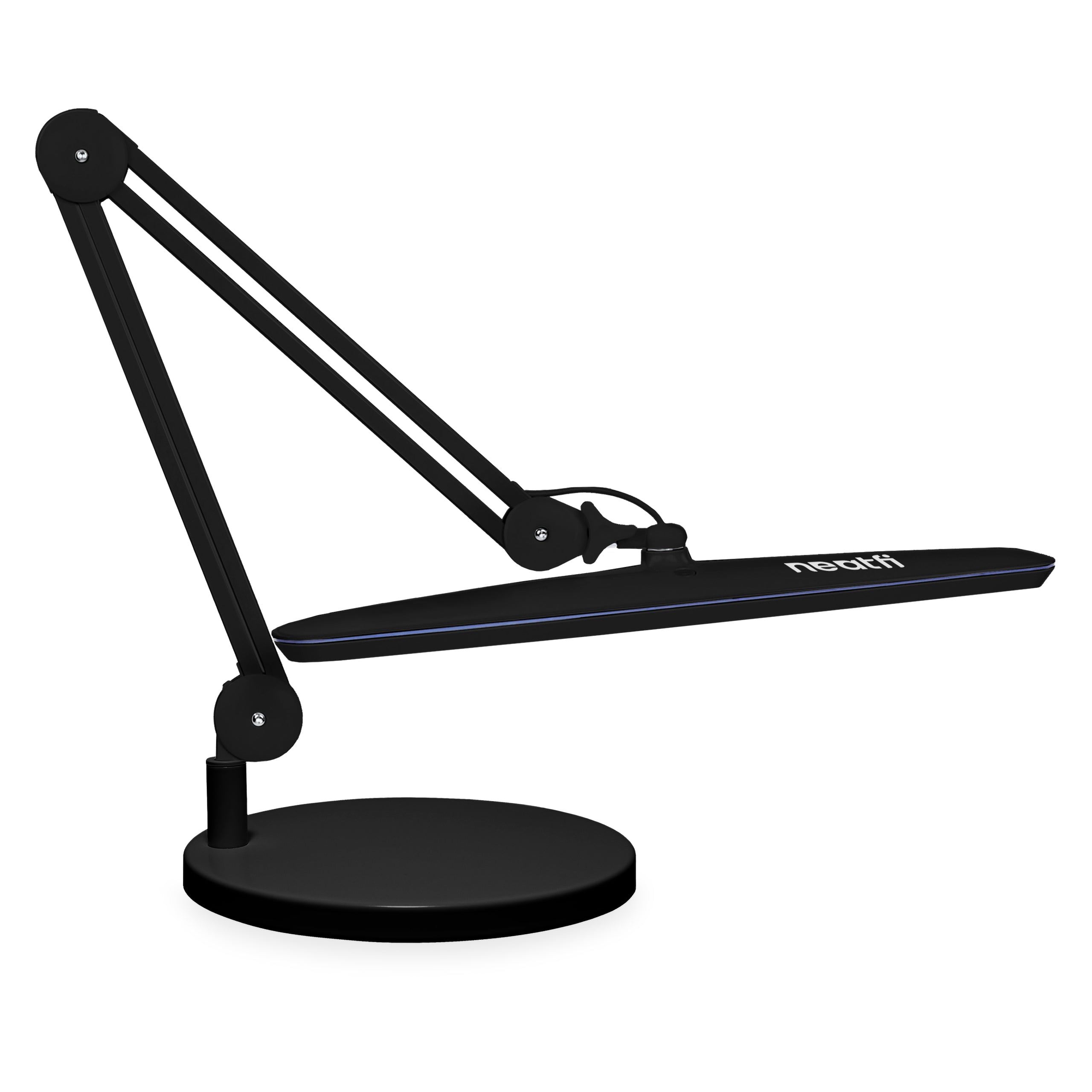 23” Wide Shade, 2200 Lumens LED Desk Lamp with Base – Dimmable, Eye-Caring Task Light, Black