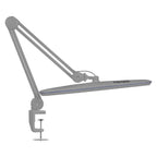 2200 Lumens LED Desk Lamp with Clamp – 23" Wide, 3 Light Modes for Workbench & Home Office, Silver