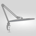 Lampe de bureau LED à pince de 23" de large, 2200 lumens – Dimmable, lumière de travail pour la protection des yeux, argent