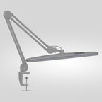 23” Wide Shade, 2200 Lumens LED Desk Lamp with Clamp – Dimmable, Eye-Caring Task Light, Silver