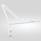 2200 Lumens LED Desk Lamp with Clamp – 23" Wide, 3 Light Modes for Workbench & Home Office, White